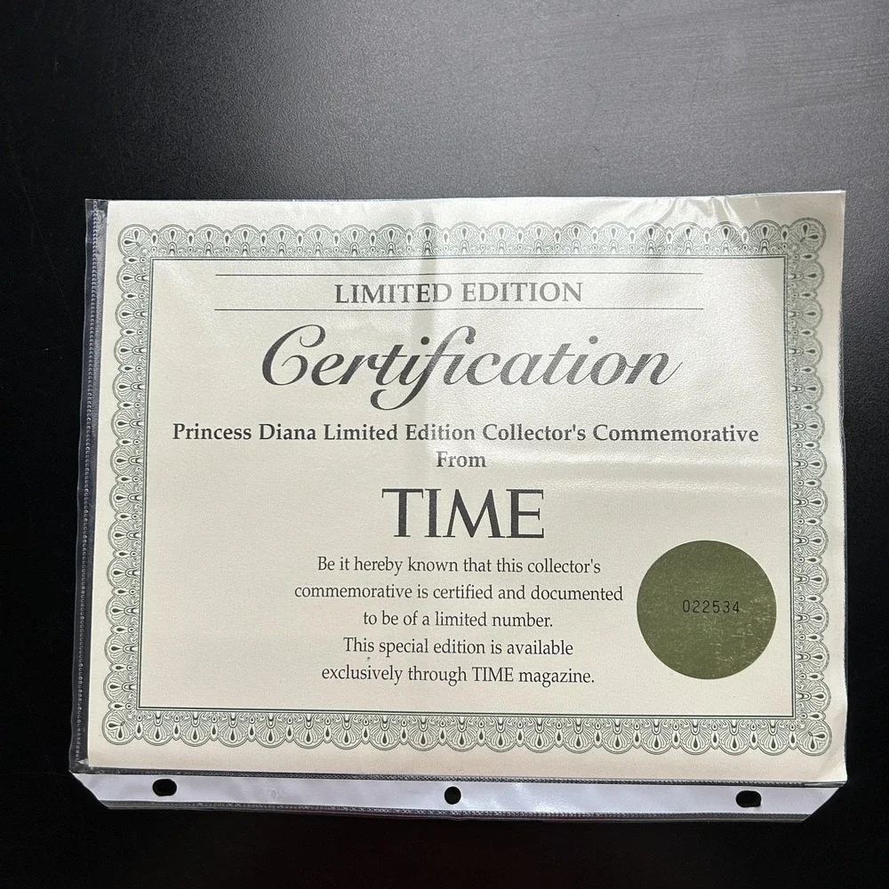 Vintage Time Princess Diana 1961-1997 Commemorative Limited Edition COA Magazine